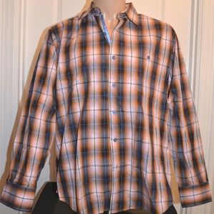 Tulliano Floral Paisley Plaid Design Shirt